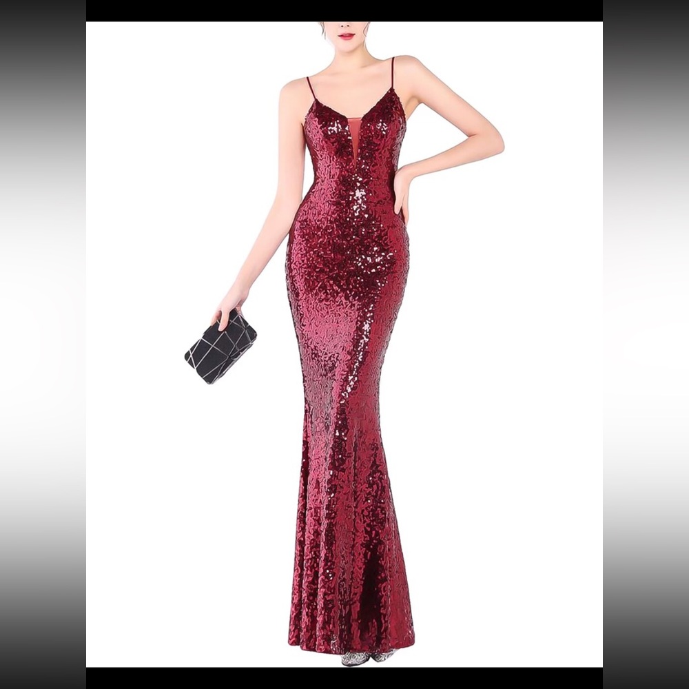 Red Maxi Formal Dress Size Large